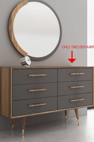 خزانه زينة مع مرآءة من ألفين ALVINE001-DRESSER