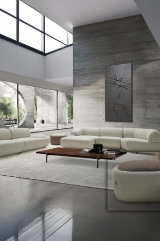 بوف كبير من موليس BER-POUF-BIG/GRY