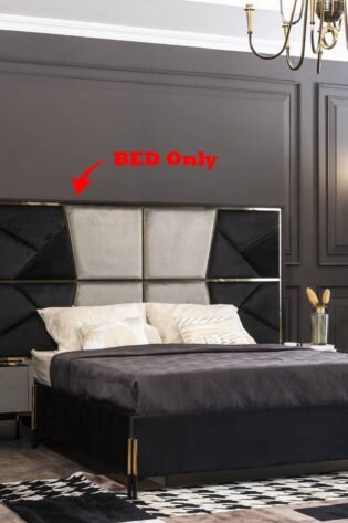 سرير غراي رمادي مع تخزين DIVA022-bed