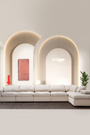 شام صوفا وحدة مفردة مع مسند يد يسار - V23J-10